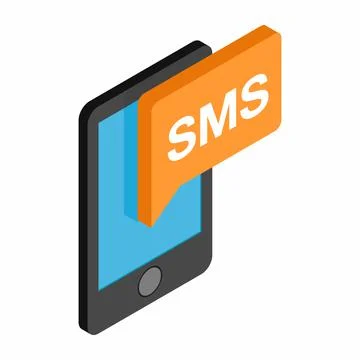 Smartphone smsisometric 3d icon Illustrazione stock