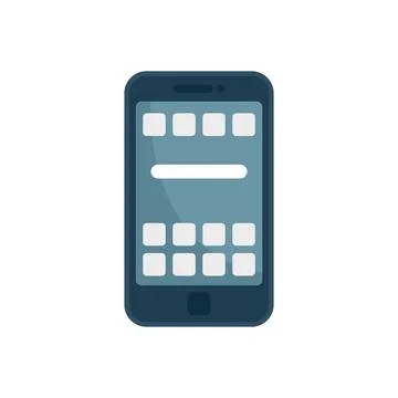 Smartphone software icon flat isolated vector Stock Illustration