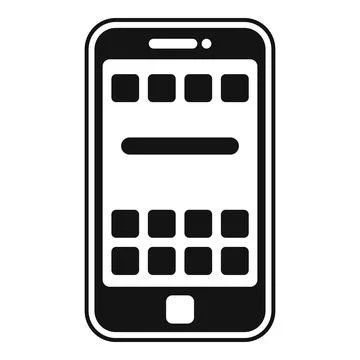 Smartphone software icon, simple style Stock Illustration