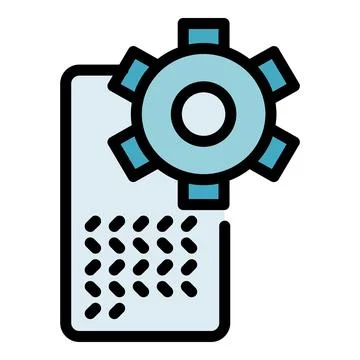 Smartphone software icon vector flat Illustrazione stock