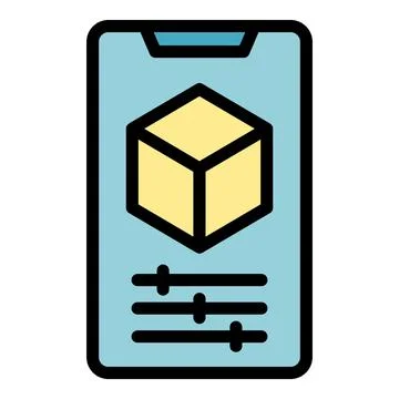 Smartphone software icon vector flat Illustrazione stock