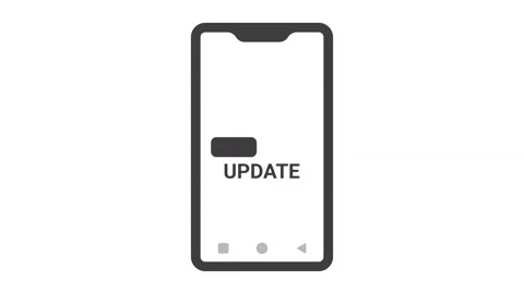 Smartphone Software Update Interface Animation Stock-Footage 346617174