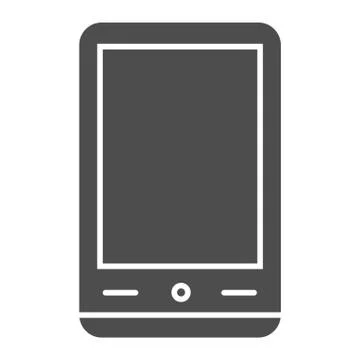 Smartphone solid icon. Mobile phone or digital tablet symbol, glyph style 스톡 일러스트
