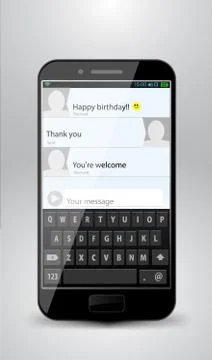 Smartphone space for the text Stock Illustration