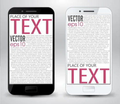 Smartphone space for the text Stock Illustration