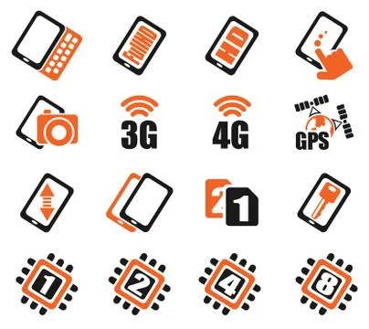 Smartphone,  specifications and functions Stock Illustration