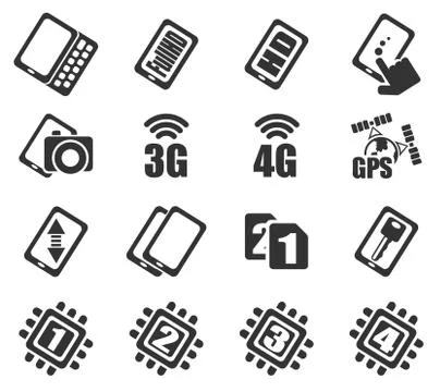 Smartphone,  specifications and functions Stock Illustration