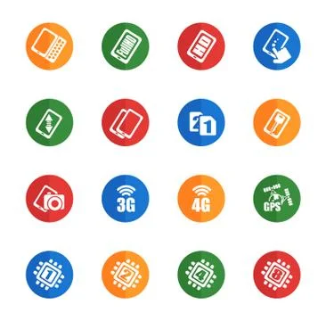 Smartphone  specifications and functions Stock Illustration