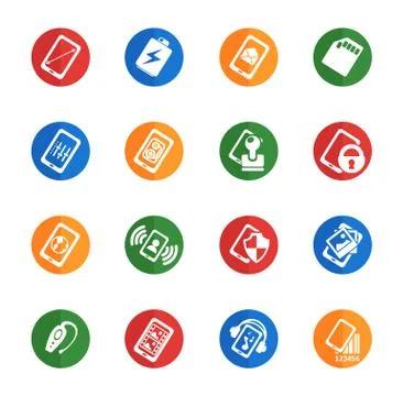 Smartphone  specifications and functions Stock Illustration