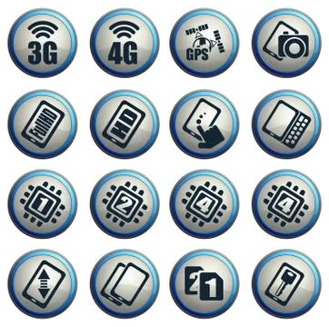 Smartphone  specifications and functions Stock Illustration