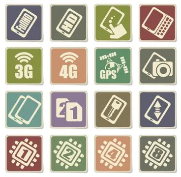 Smartphone  specifications and functions Stock Illustration