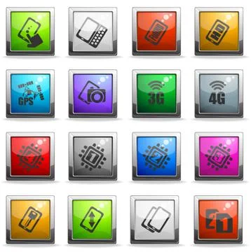 Smartphone  specifications and functions Stock Illustration