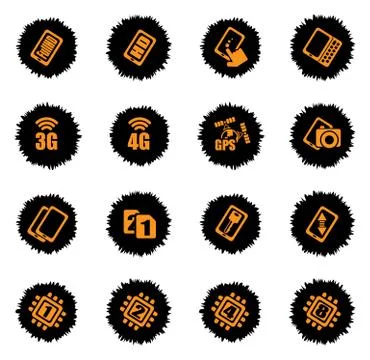 Smartphone  specifications and functions Stock Illustration