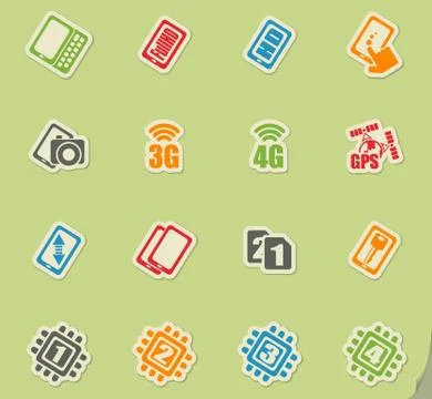 Smartphone, specifications and functions Stock Illustration