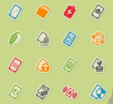 Smartphone, specifications and functions Illustrazione stock