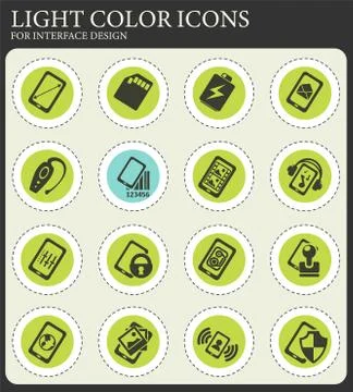 Smartphone, specifications and functions Stock Illustration