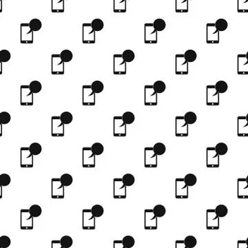 Smartphone with speech bubble pattern simple style Stock Illustration