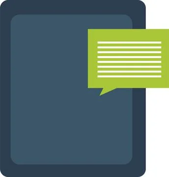 Smartphone with speech bubble on screen. Vector illustration in flat style Stock Illustration