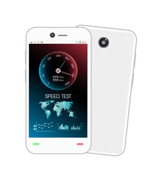 Smartphone with speed test interface Stock Illustration