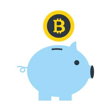 Smartphone stack bitcoins cryptocurrency fintech Illustrazione stock