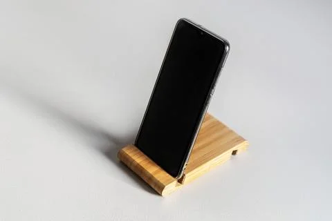 Smartphone on a stand. Stock Photos