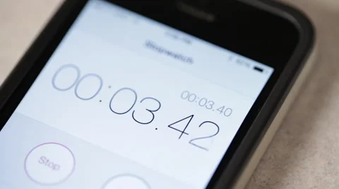 Smartphone Stopwatch Stock Footage 45622745