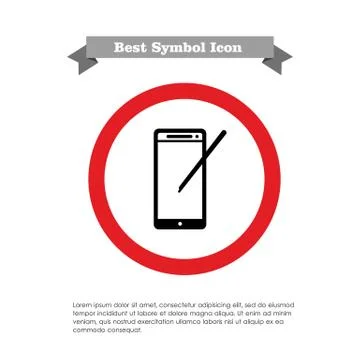 Smartphone with stylus Stock-Illustration