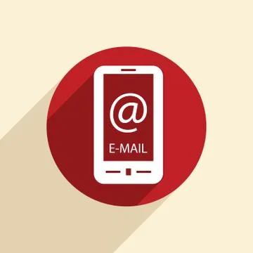 Smartphone with the symbol mail Stock Illustration
