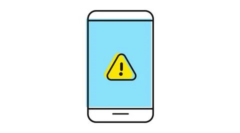Smartphone system alert icon イラスト素材