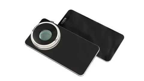 Smartphone with system camera lens - smartphone film and photo concept Stock Illustration