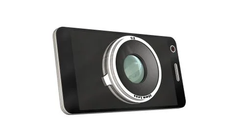 Smartphone with system camera lens - smartphone film and photo concept Stock-Illustration