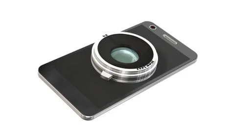 Smartphone with system camera lens - smartphone film and photo concept Stock-Illustration
