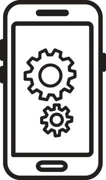 Smartphone System Settings Icon Stock Illustration