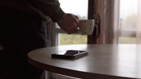 Smartphone on the table 4K Stock Footage 320868558