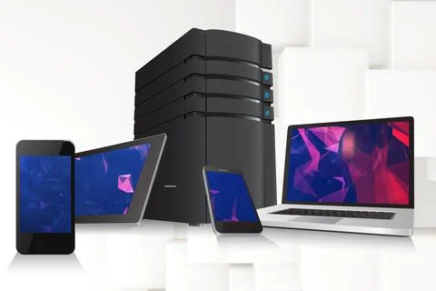 Smartphone, tablet computer and laptop Stock-Illustration