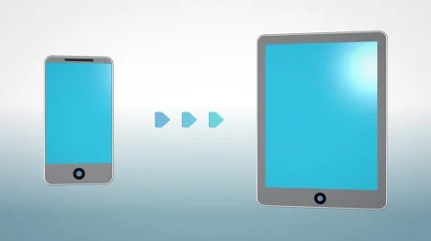 Smartphone to tablet data transfer Stock Footage 63253219