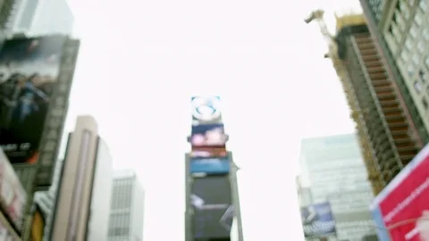 Smartphone talk during a coffee break on a busy street of New Yourk Stock Footage 79529871