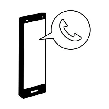 Smartphone talk speech bubble Illustration