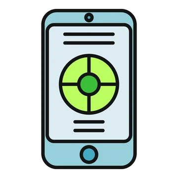 Smartphone with target icon displaying digital goal Stockillustratie