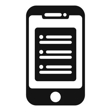 Smartphone task icon simple vector. Work report Stock Illustration