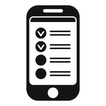 Smartphone task schedule icon simple vector. Person event Illustrazione stock
