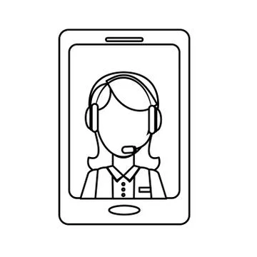 Smartphone technical services icon image Stock Illustration