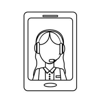 Smartphone technical services icon image Stock Illustration