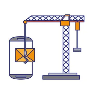 Smartphone technical support technology vector illustration Stockillustratie