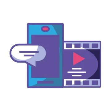 Smartphone with technological and digital elements in white background 스톡 일러스트