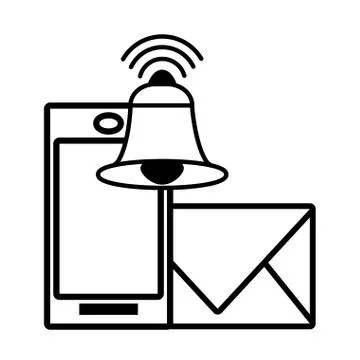 Smartphone with technological and digital elements in white background Illustrazione stock