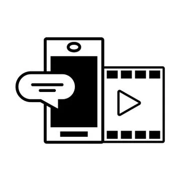 Smartphone with technological and digital elements in white background Stock Illustration