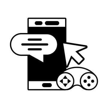 Smartphone with technological and digital elements in white background 库存插图