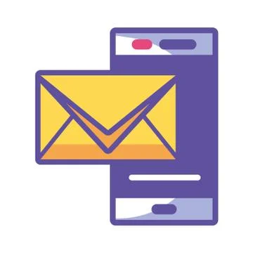 Smartphone with technological and digital elements in white background Stock Illustration