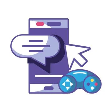 Smartphone with technological and digital elements in white background Stock Illustration